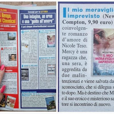 Inserzione dedicata a "Il mio meraviglio imprevisto" sulla rivista DiPiù.